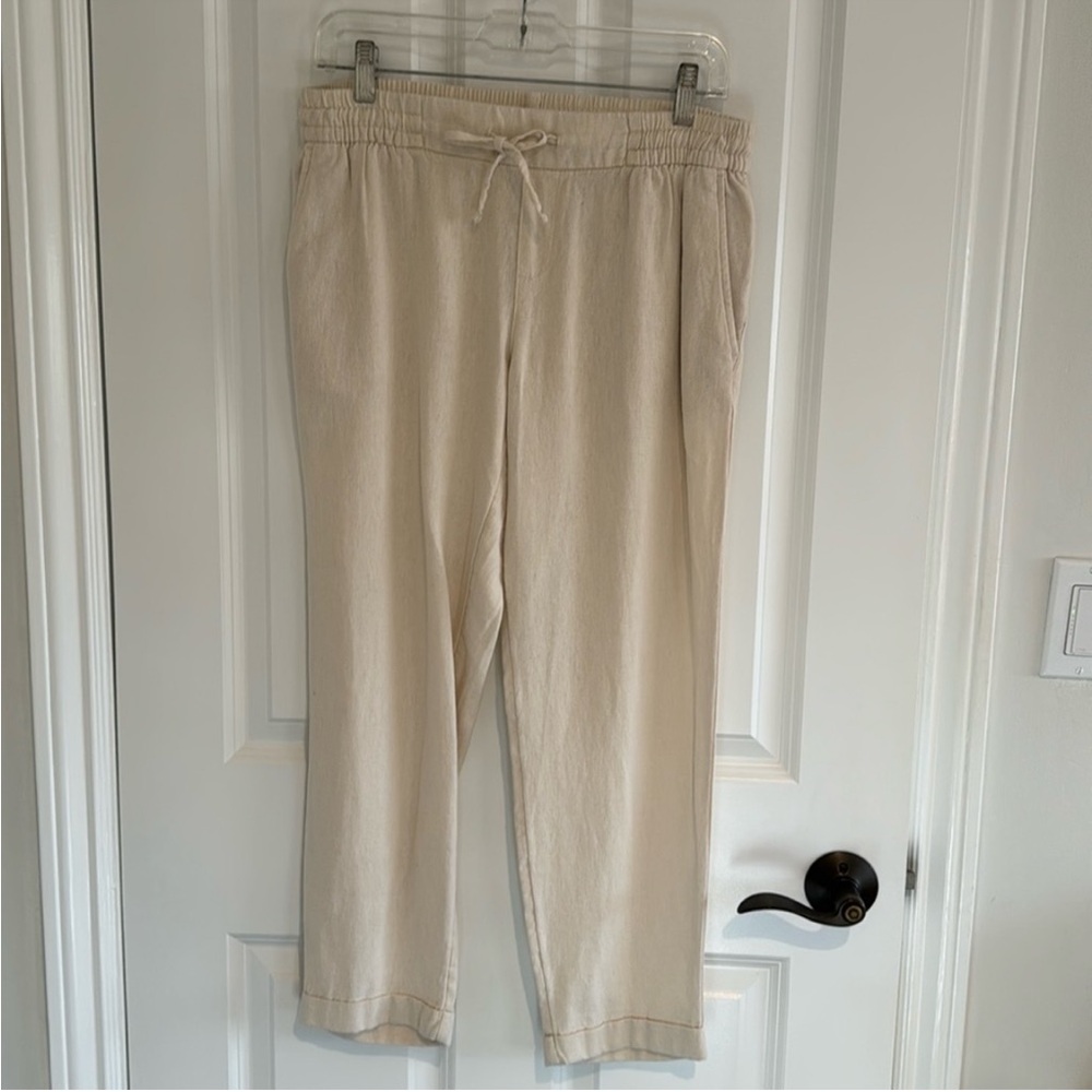 Old Navy Cream Linen Pants